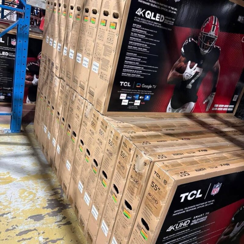 pallets de televisores en liquidación