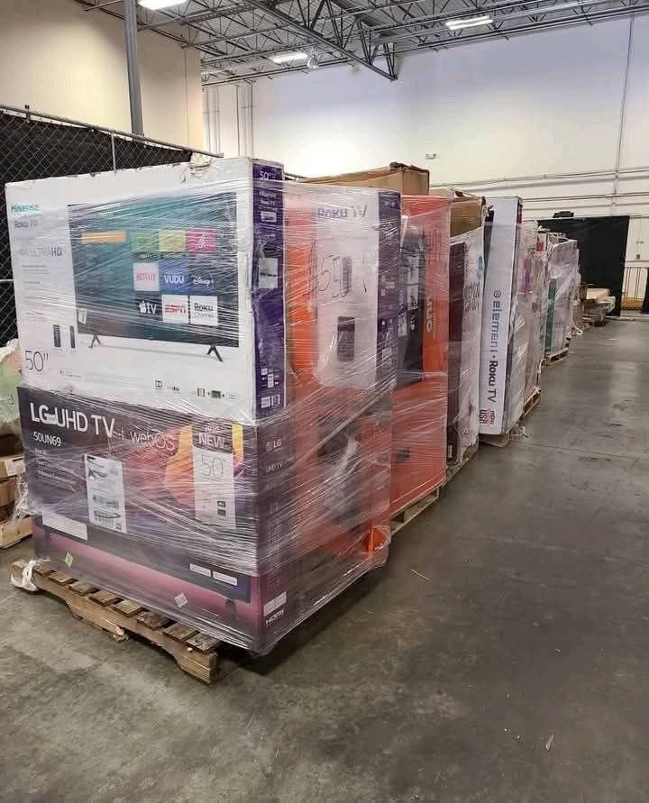 pallets de televisores en liquidación
